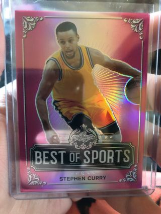Stephen Steph Curry 2019 Leaf Best Of Sports Pink Wave 4/20 Warriors