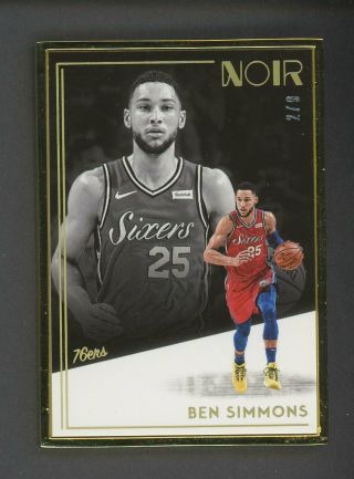 2018 - 19 Panini Noir Framed Ben Simmons Philadelphia 76ers 2/9