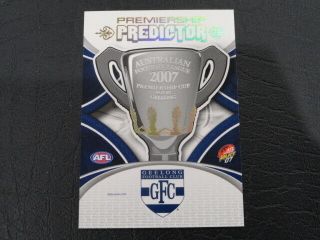 2007 Afl Select Supreme Premiership Predictor Card Pc7 Geelong Cats