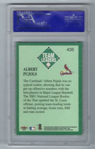 2001 Fleer Platinum Albert Pujols RC PSA 6 EX - MT Future HOF Rookie Baseball Card 2