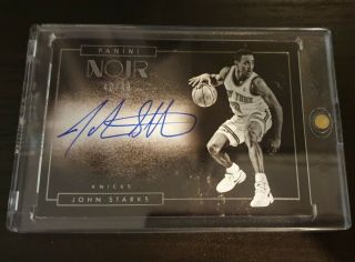 2015/16 Noir Panini Basketball John Starks On Card Auto /49 - York Knicks