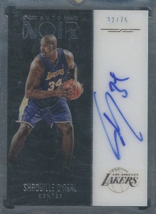 2016 - 17 Panini Noir Shaquille O’neal Autograph Auto Lakers 32/75
