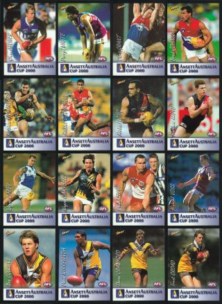 2000 Select Afl Ansett Australia Cup 2000 Set Of 16 Cards