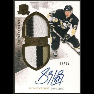 2010 - 11 The Cup Emblems Of Endorsement Sidney Crosby 2/15 Patch Auto