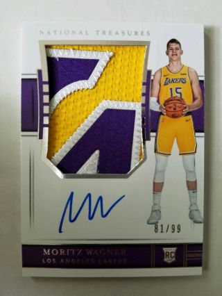 2018 - 19 National Treasures Basketball Moritz Wagner Rpa /99 Awesome Patch