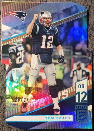 2019 Elite Fotl Tom Brady 20/24 Status Die Cut Ssp Rare Patriots Legend Goat