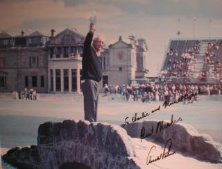 Signed Arnold Palmer Farewell To The British Open Photo Framed Rare