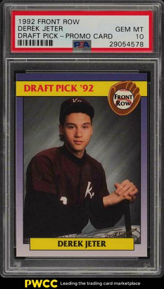 1992 Front Row Draft Picks Promo Card Derek Jeter Rookie Psa 10 Gem (pwcc)