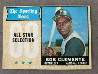 1968 Topps Set Break 374 Roberto Clemente Pittsburgh Pirates (as) Card - Ex,