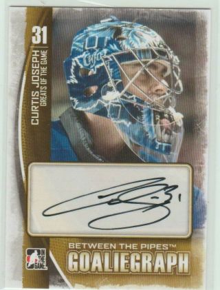 Curtis Joseph 13 - 14 Itg Between The Pipes Autograph Greats O T Game Goaliegraph