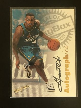Grant Hill 1997/98 Skybox Premium Autographics On Card Autograph Sp Auto $300
