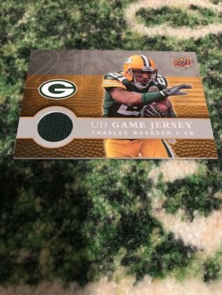 Charles Woodson Packers 2008 Upper Deck First Edition Game Jersey Card Sp