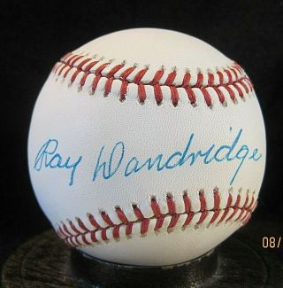 Ray Dandridge Signed Oal Baseball W/coa Hall Of Fame Negro Leagues Newark Eagles