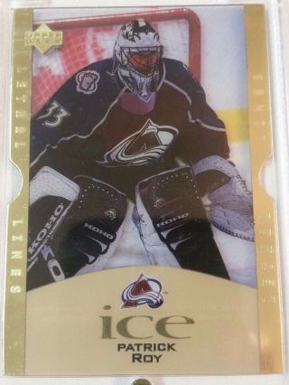 Patrick Roy 1997 - 98 Upper Deck Ice Lethal Lines 2 Gold L10 - B Nhl Avalanche