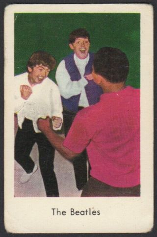 Cassius Clay & The Beatles - 1965 Vintage Swedish Movie/pop Set Boxing Gum Card