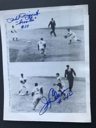 Phil Rizzuto And Jerry Coleman Press Photo - Dual - Signed Yankees -