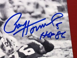 Paul Hornung signed 8x10 photo w/ HOF 86 AUTO Autographed Green Bay Packers 1986 2
