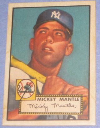 1952 Topps Mickey Mantle Baseball Card 311 Reprint