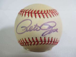 Pete Rose Signed Auto Autograph Onlb Baseball Reds Hit King No Bl412