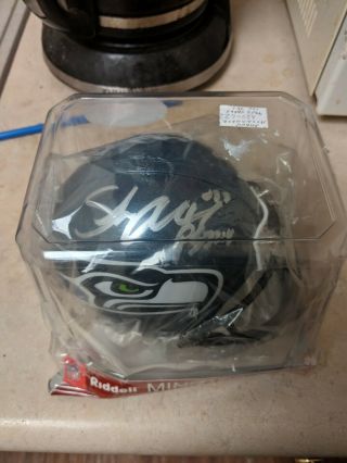 Riddell Seattle Seahawks Mini Helmet Signed By Shaun Alexander