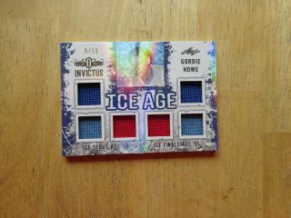 Gordie Howe 2017 - 18 Leaf Invictus Ice Age 6 Piece Memorabilia 5/15 S/h