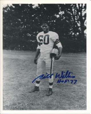 Bill Willis Signed Auto Autograph 8x10 Photo Inscribed " Hof 