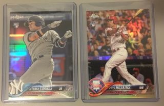 Rhys Hoskins 2018 Topps Chrome Refractor Sp Rookie Rc,  70,  Phillies