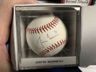 Justin Morneau Signed Auto Official Mlb Baseball Autograph Minnesota Twins