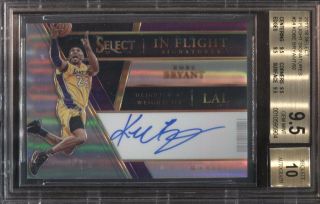 Kobe Bryant Bgs 9.  5 2017 - 18 Panini Select In Flight Auto Autograph /60 Lakers