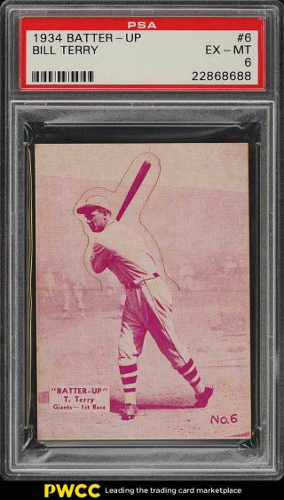 1934 Batter - Up Bill Terry 6 Psa 6 Exmt (pwcc)