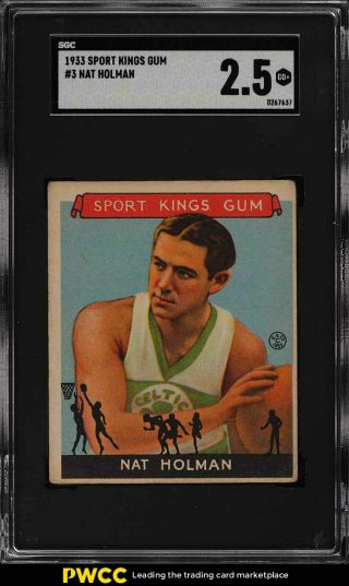 1933 Goudey Sport Kings Nat Holman Rookie Rc,  Basketball 3 Sgc 2.  5 Gd,  (pwcc)