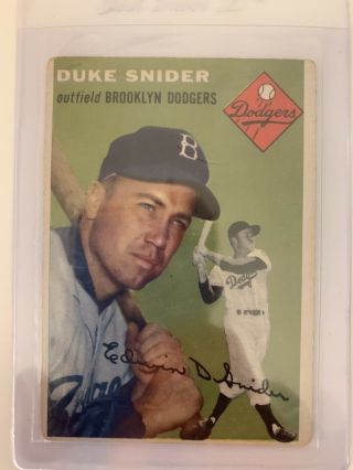 1954 Topps 32 Duke Snider Brooklyn Dodgers Hof See Photos