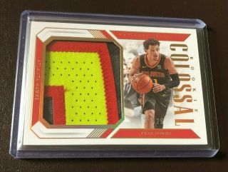 2018 - 19 National Treasures Trae Young Rookie Jumbo Colossal Patch Hawks 17/25