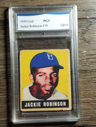1949 Leaf 79 Jackie Robinson Rookie Card Brooklyn Dodgers