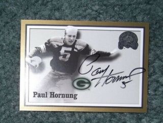 2000 Fleer Greats Of The Game Paul Hornung Auto Autograph,  Packers,  Notre Dame