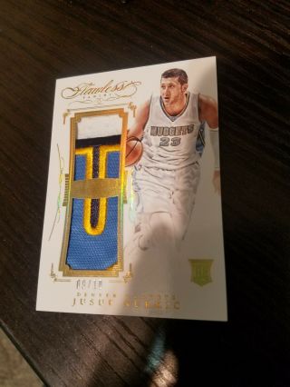 2014 - 15 Panini Flawless Rookie Patches Gold 12 Jusuf Nurkic Rc Rookie /10 Sick