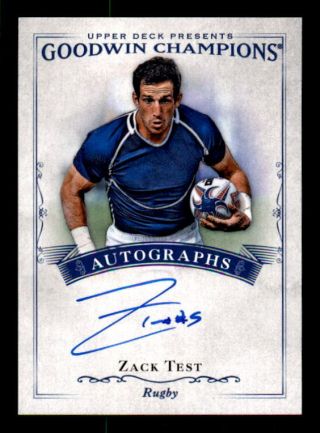 2016 Upper Deck Goodwin Champions Autograph Azt Zack Test Rugby (ref 31821)