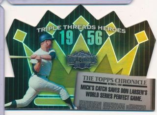 2006 Topps Triple Threads Mickey Mantle Mm10 Die Cut Yankees 49/50 C2821