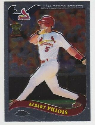 2002 Topps Chrome 160 Albert Pujols St.  Louis Cardinals Baseball Card