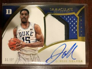Jahlil Okafor 2015 Immaculate Jumbo Patch Auto Rc 31/99 Pelicans