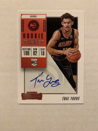 Trae Young 2018/19 Panini Contenders Rc Rookie Ticket Autograph Hawks Auto Sp