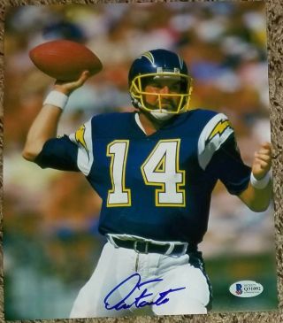 Dan Fouts Signed San Diego Chargers 8x10 Photo Beckett Bas Autograph Hof