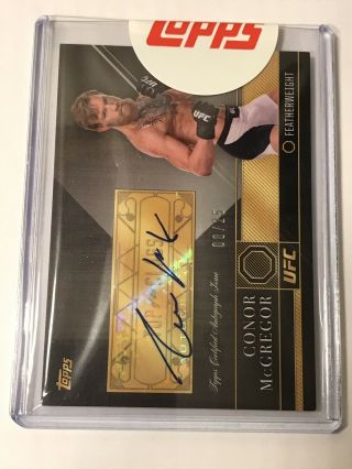 2016 Topps Ufc Top Of The Class Conor Mcgregor Auto Silver Autograph /25