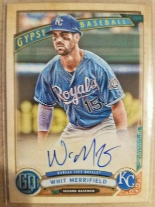 2019 Topps Gypsy Queen Whit Merrifield On Card Autograph - Kc Royals -