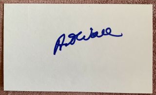 Art Wall 1959 Masters Champion Signed 3x5 Index Card