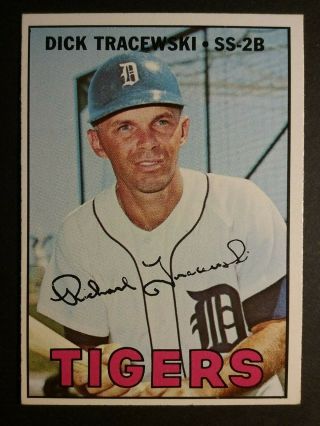 1967 Topps Baseball 559 Dick Tracewski Tigers High Number Ex - Mt,