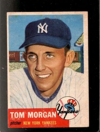 1953 Topps 132 Tom Morgan Vg,  /vgex Lite Creases E4382