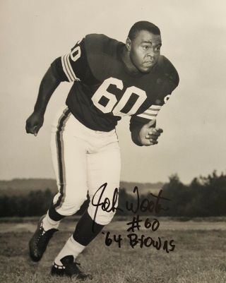 John Wooten Hand Signed 8x10 Autographed Photo W Cleveland Browns