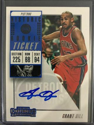 Grant Hill 2018 - 19 Panini Contenders Rookie Ticket Autograph Auto