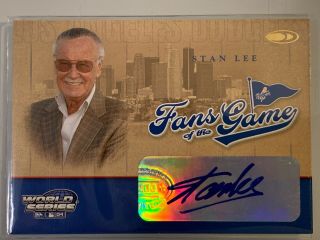 2004 Stan Lee World Series Donruss Auto/autographed Fans Of The Game Card